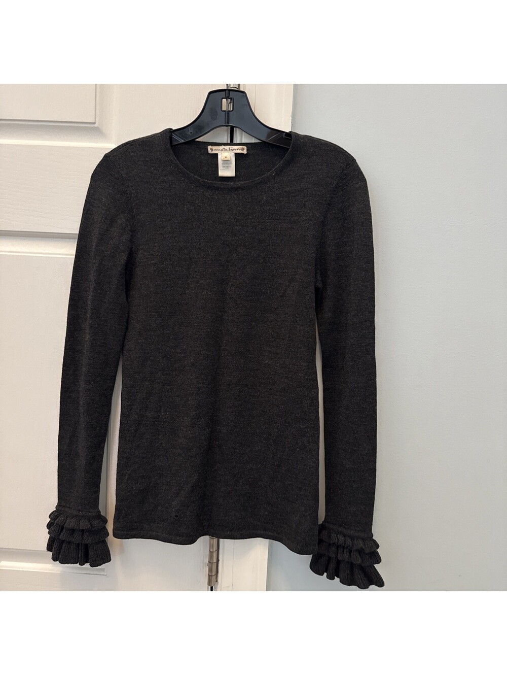 NANETTE LEPORE Long Sleeve Pullover Gray Sweater XS
